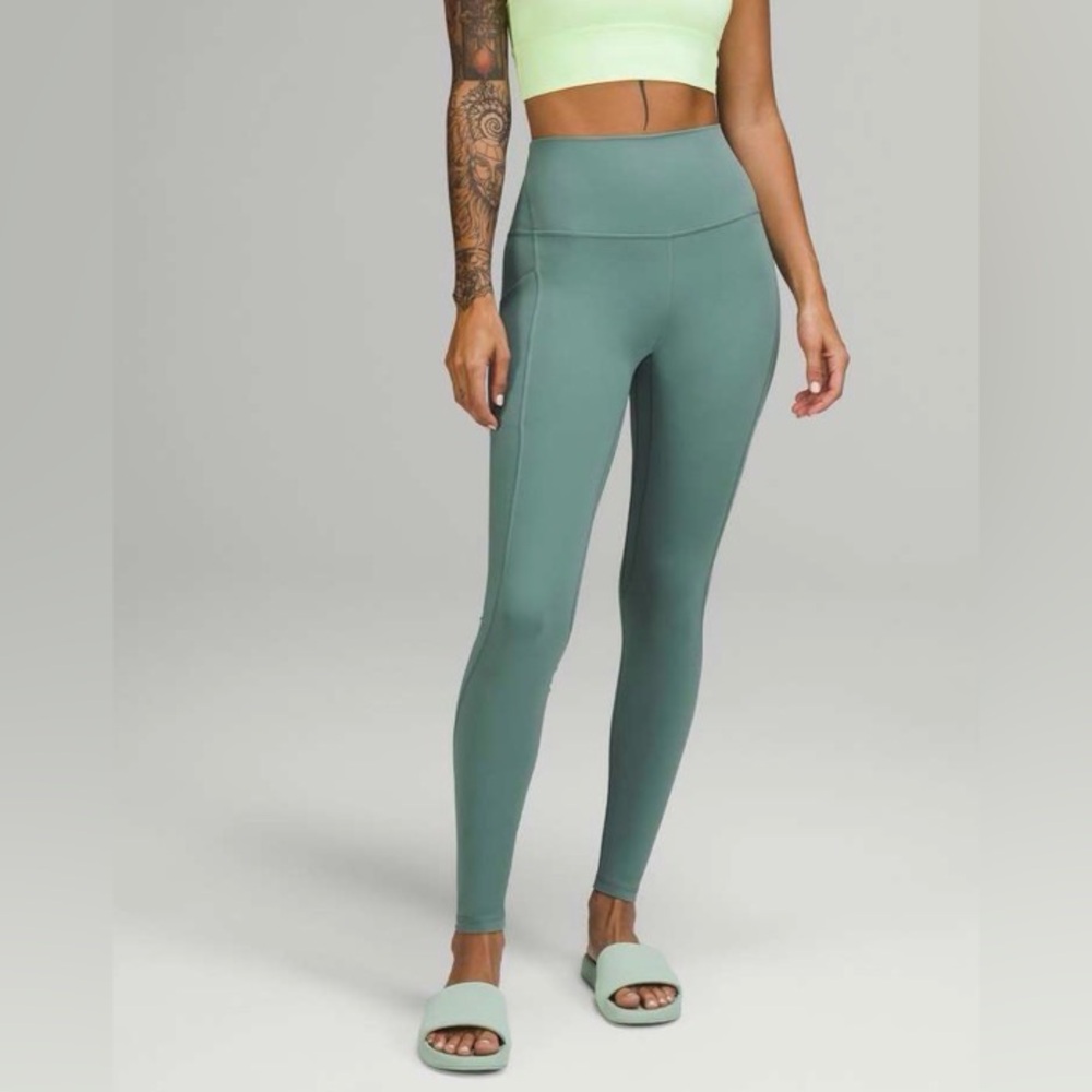 NWOT Lululemon Align High-Rise Pant with Pockets 28" Tidewater Teal - Picture 3 of 6